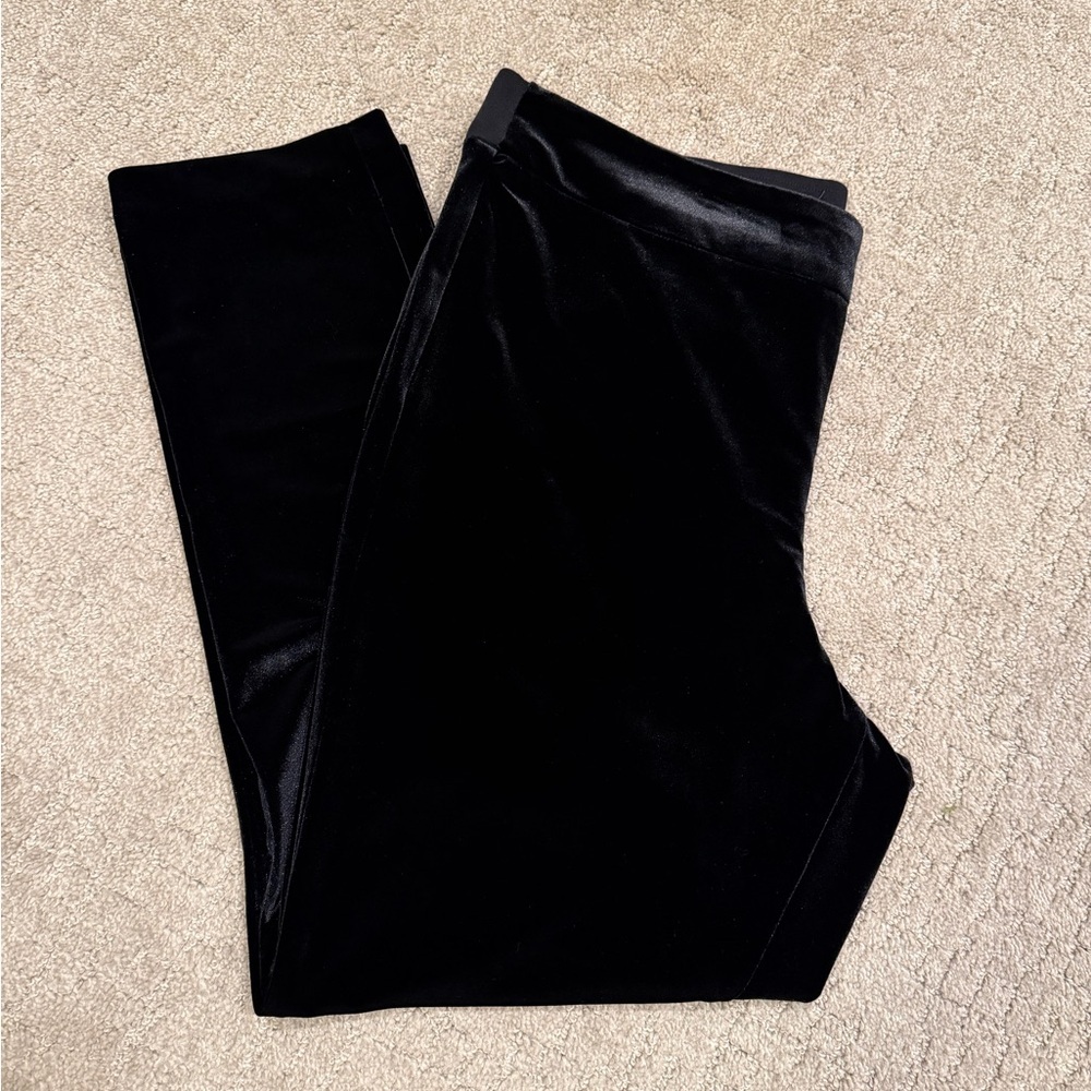 NYDJ Midnight Black Velvet Trousers